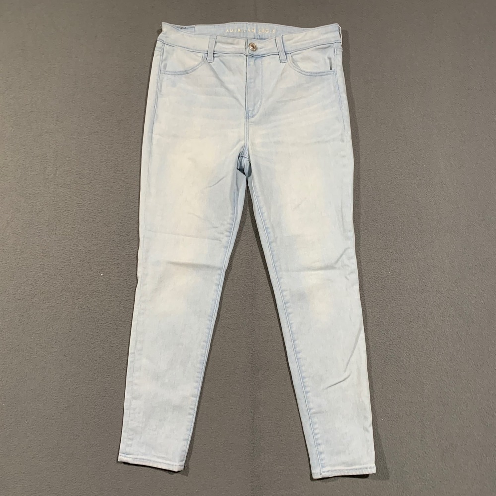 American Eagle Hi-Rise Jegging Women 12 Short Light Wash Ne(x)t Level Stretch